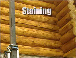  Fort Mill,  South Carolina Log Home Staining
